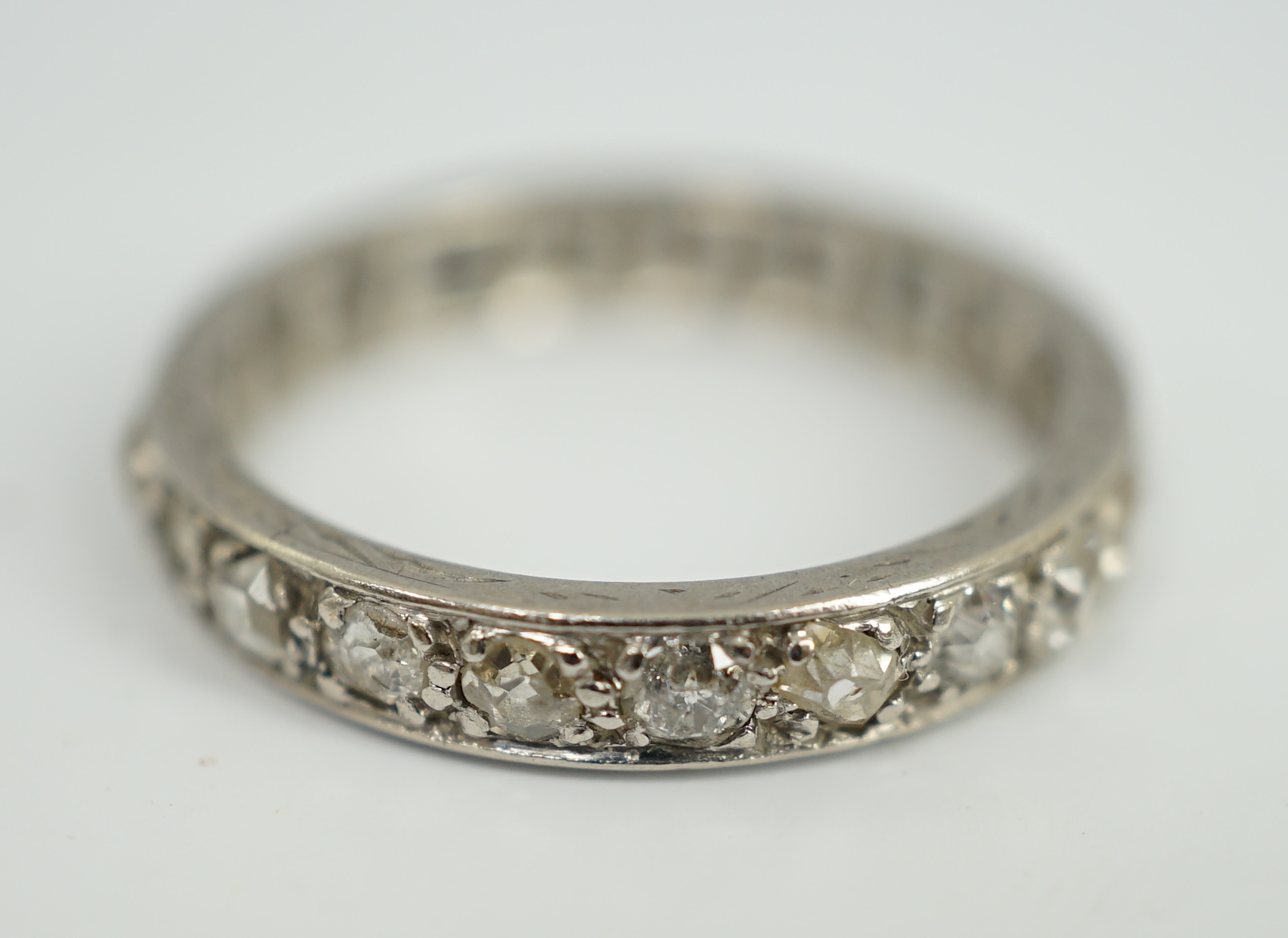 A platinum? and diamond set full eternity ring